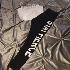 Stay fierce black leggings